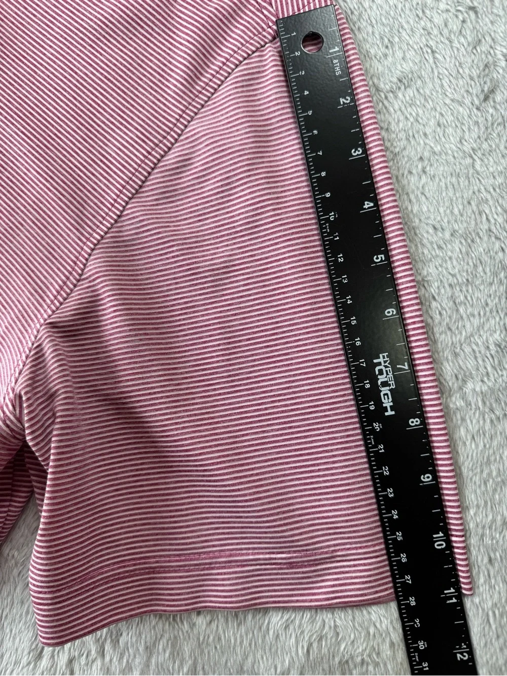 Adidas adiPure Whistling Straits Golf Polo XL Pink Striped Performance Shirt